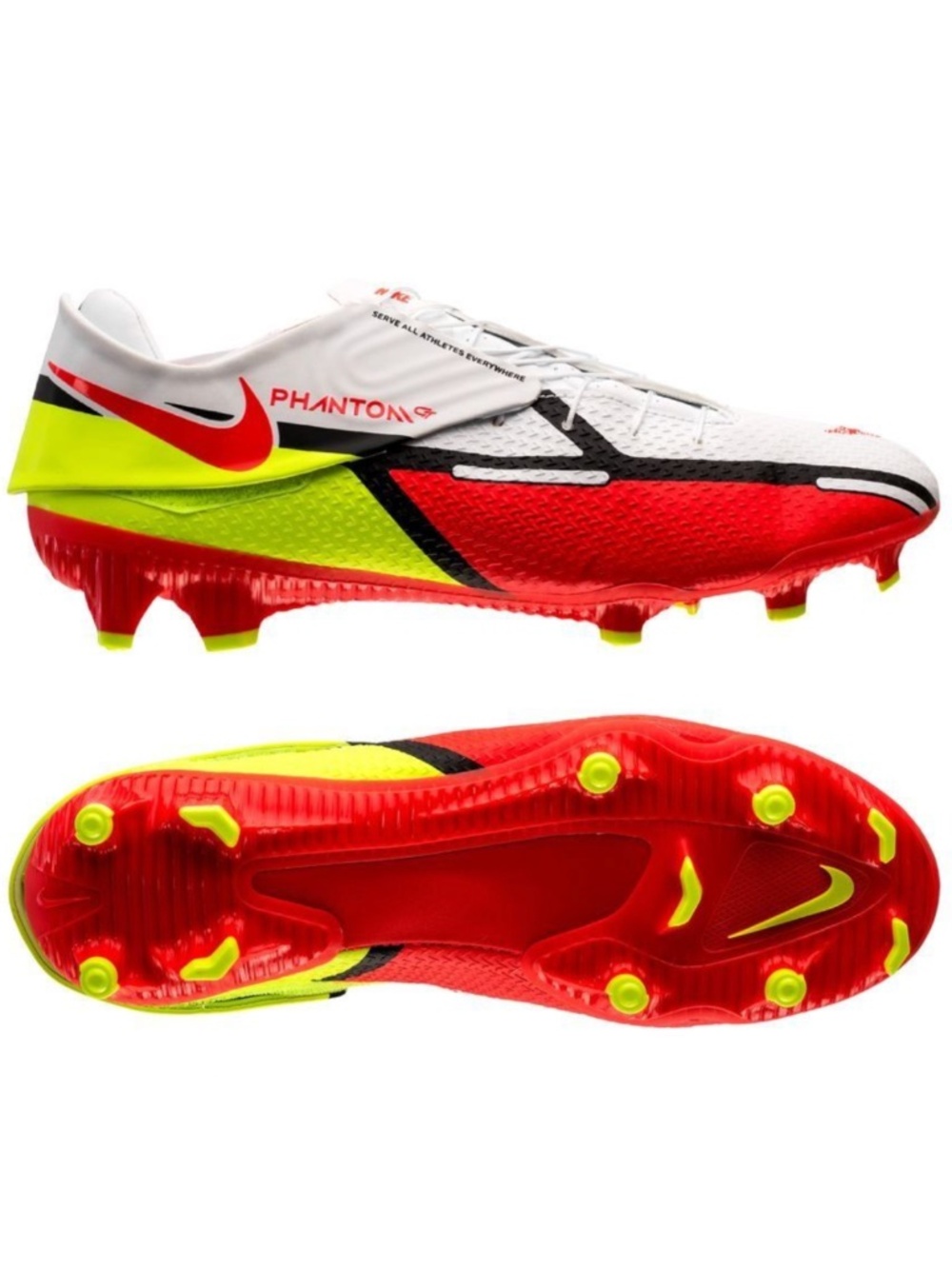 Nike Phantom GT 2 Academy Flyease MG Motivation - White/Bright Crimson/Volt
